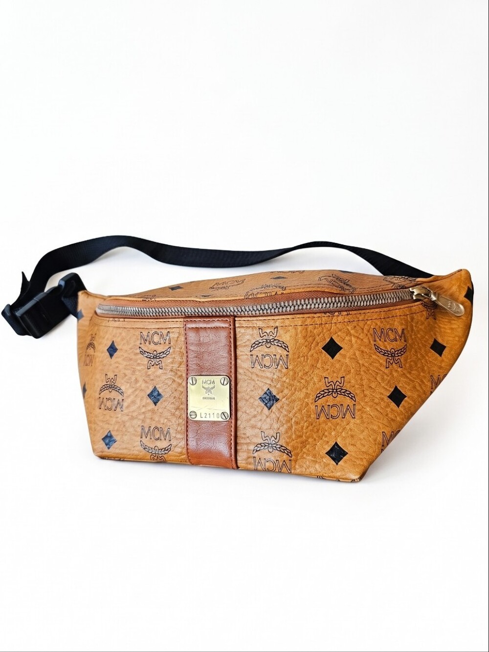 MCM Vintage Cognac Visetos Unisex Monogram Bum Bag - Picture 2 of 11